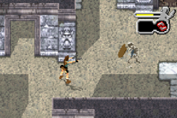 Captura del juego Tomb Raider en GBA