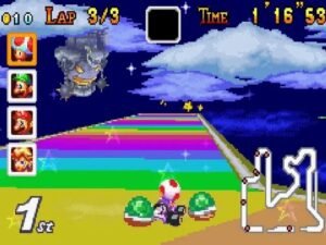 Captura del mario Kart en GBA